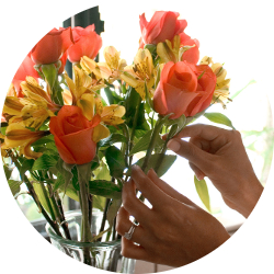 Уход за букетом